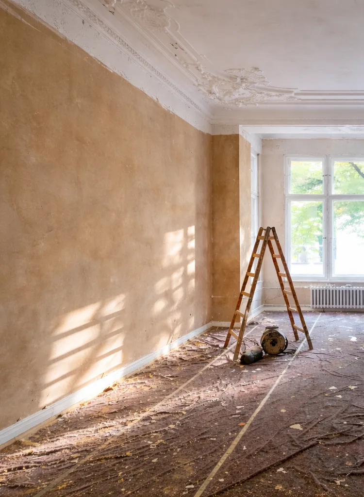 Voor: woonkamer met sierlijsten Amsterdam