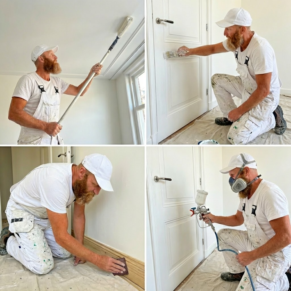 Schilder aan het werk: sauzen, spuiten, schilderen en schuren in Amsterdam