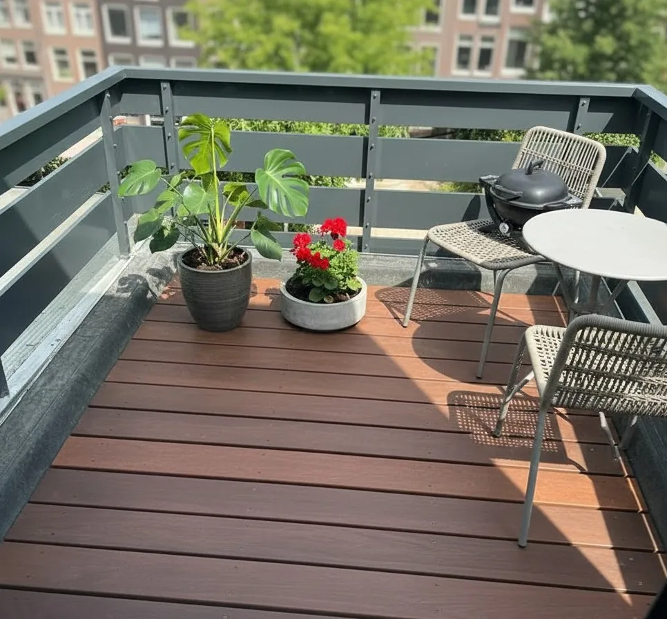 Vlonders balkon Amsterdam